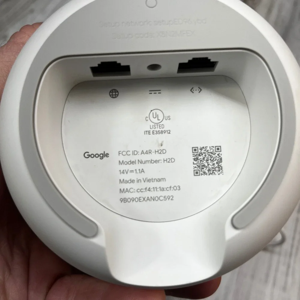 Google Nest Wifi Router Model‎ H2D White Mesh Networking AC2200 Wireless Router